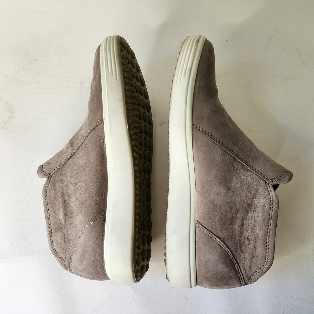 Ecco Soft 7 Low Cut Ankle Boot Gray Suede‎ Side Zip Bootie EU 36 US 5-5.5 - Picture 4 of 7
